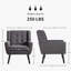 Ensemble de 2 fauteuils capitonnés rembourrés à dossier large-1460379003
