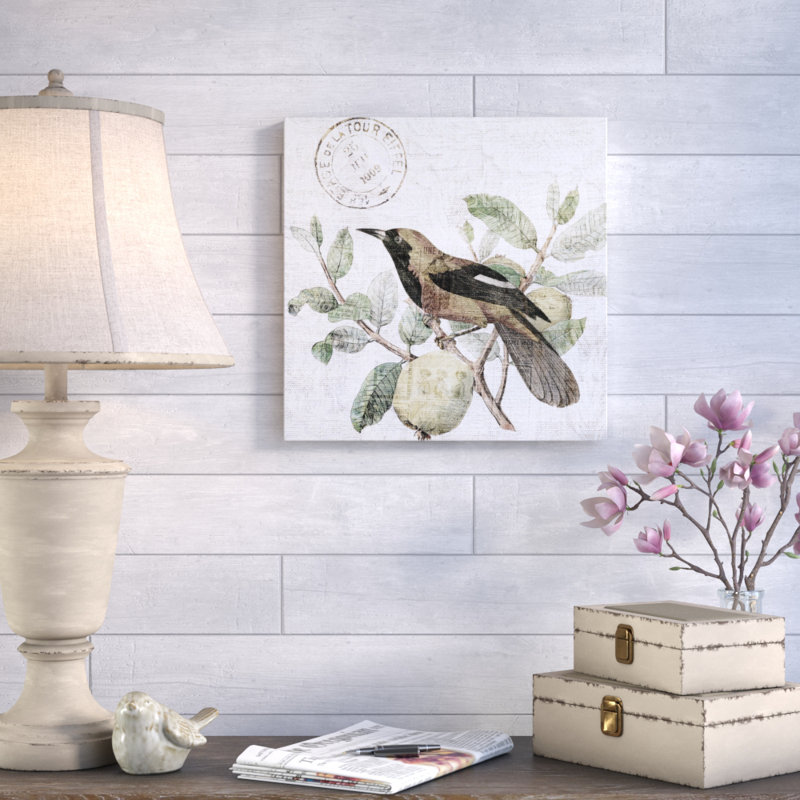 «Bird In The Tree Light», souvenirs sur toile, H 30 po x l 30 po x P 1,5 po