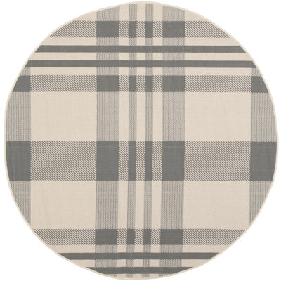 Tapis d'intérieur / extérieur à motif écossais Debriana Performance