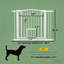 Barrière pour animaux, barrière extra large pour chien avec chatière