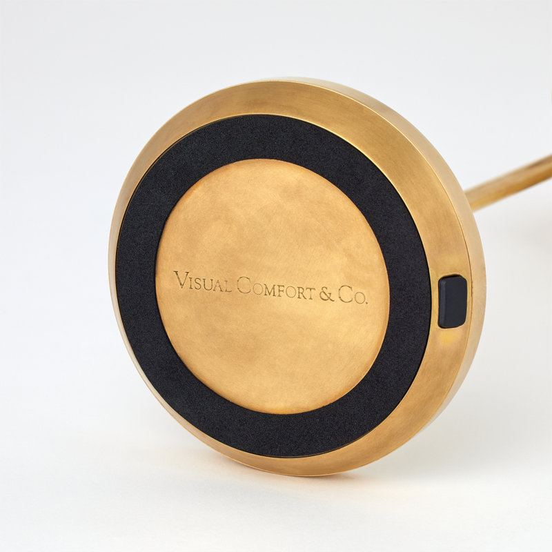 Nevis Accent Rechargeable Table Lamp, Natural Brass