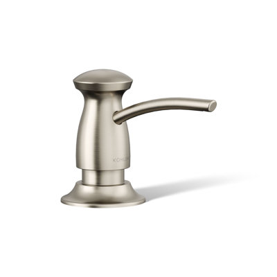 Transitional Design Refillable Soap Dispenser, Lotion Dispenser for Bathroom or Kitchen