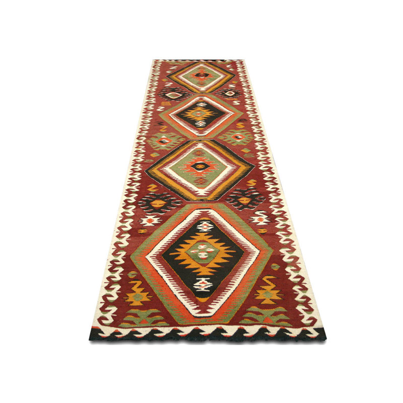 Runner One-of-a-Kind 3'3" X 11'3" 1960s Runner Wool Area Rug in
