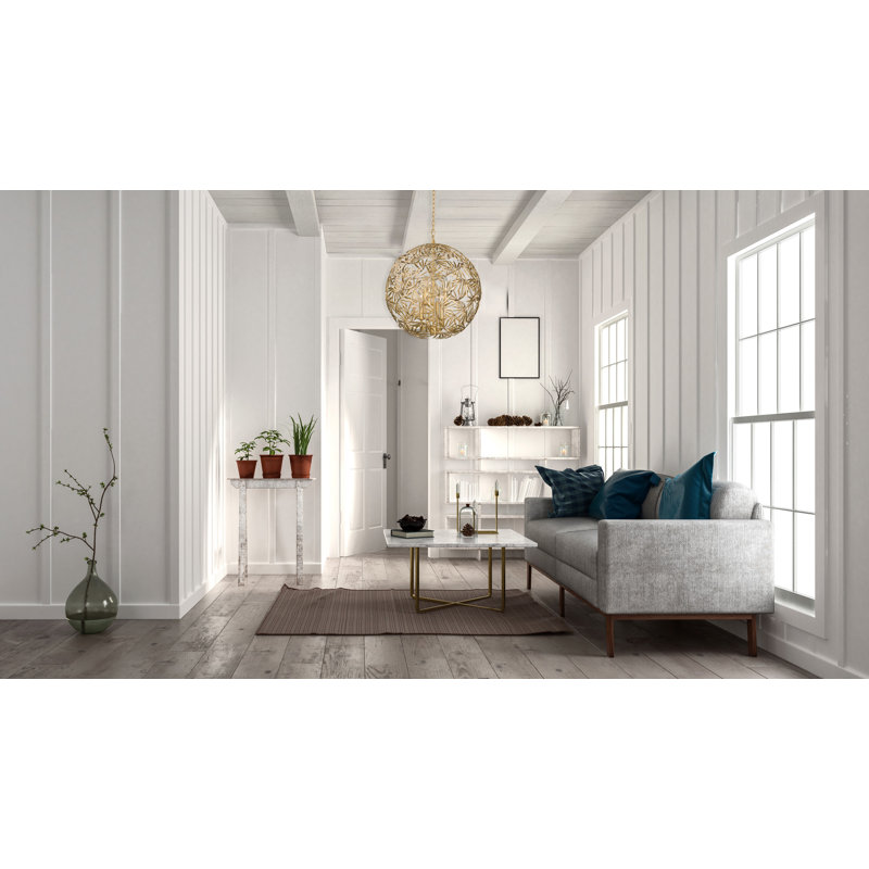 Luminaire suspendu or 4 feuilles Jardin Kalco