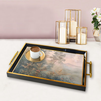 Elegant Glass Tray, 19.7 x 11.4 x 1.4 inches | 100% Durable Glass Construction | Easy to Clean with Damp Cloth | Ideal for Serving, Decorative Display, and Organizing | Stylish Addition to Home Décor