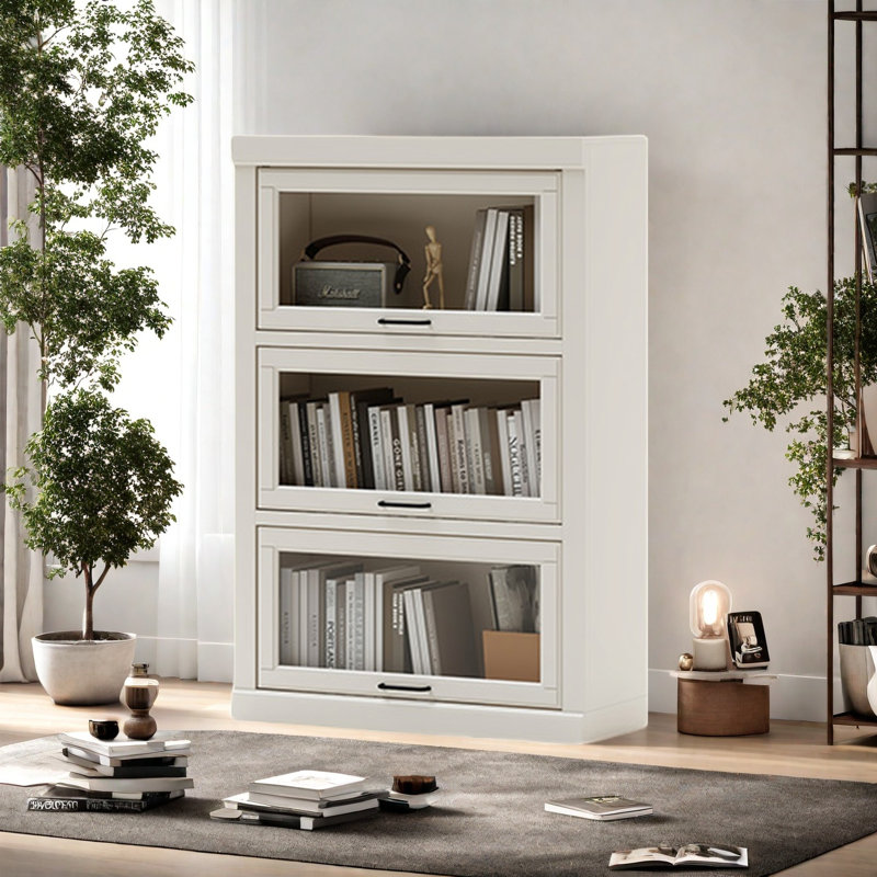 Une bibliothèque simple et stable, (3 tablettes) H 47,2 po x l 31,4 po x P 12,4 po, Blanc