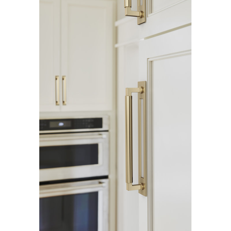 Medora Center-to-Center Rectangle Cabinet Pull Backplate, Golden Champagne, 7-9/16 Inch Center to Center