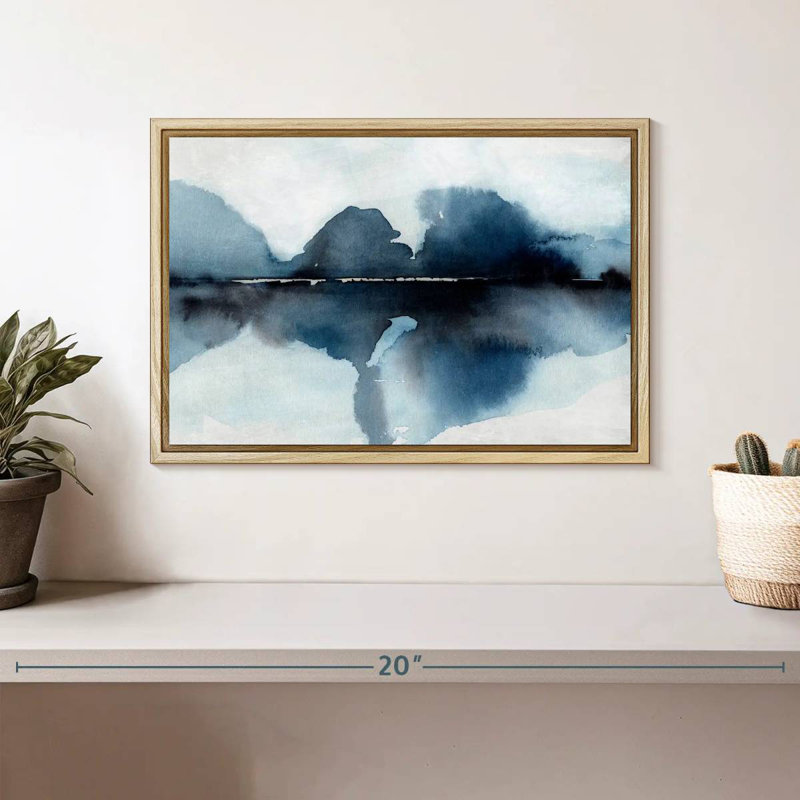 Mystic Horizon I, Floating Frame Natural Wood, 13" X 9"