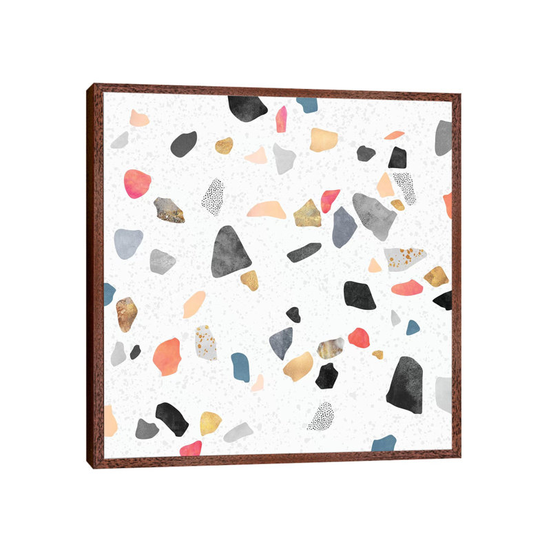Terrazzo Treasure by Elisabeth Fredriksson - Print on Canvas, 45.72 cm H x 45.72 cm W, Brown Picture Framed