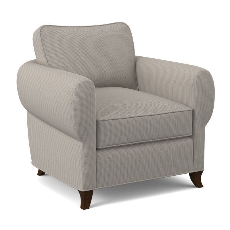 Cocoon Armchair, American Walnut, Filigree Ivory 100% Polyester