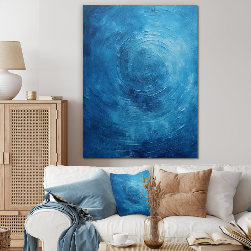 Abstrait spirale révolutionnaire - Art mural abstrait spirales salon_106179, H 40 po x l 30 po x P 1,5 po, Toile tendue