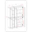 Grande armoire de cuisine 100% en bois massif avec portes et 2 tiroirs Niculae, tablettes réglables, armoire de rangement modulaire, l 48,5 po x H 71,5 po-877521421