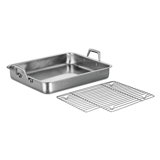 Tramontina 18.5 in. Stainless Steel Gourmet Prima Roasting Pan with Basting Grill