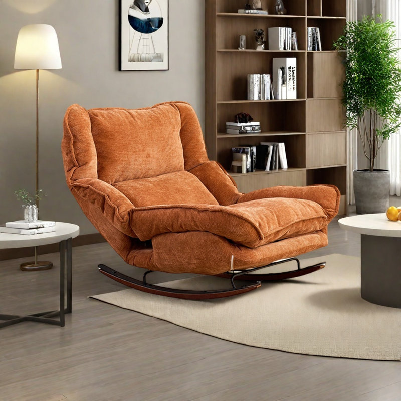 Chaise berçante tendance et confortable, Orange