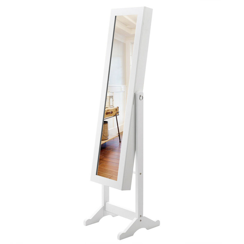 Armoire à bijoux avec miroir Berglund, blanc
