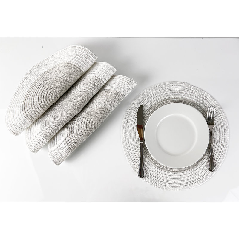 Ensemble de napperons 4 pièces Almut, gris
