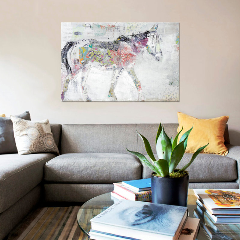 «Wild Pinto» par Kellie Day - impression sur toile tendue, H 18 po x l 26 po x P 1,5 po, Toile tendue, Pas de tapis