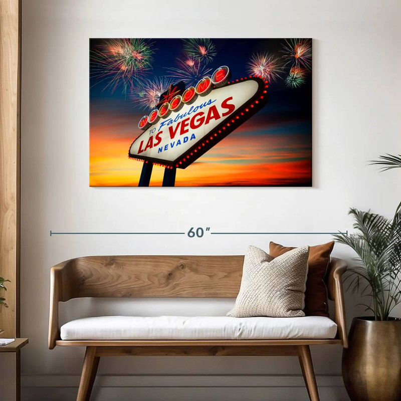 Vanna Las Vegas Fireworks, 30" H x 45" W
