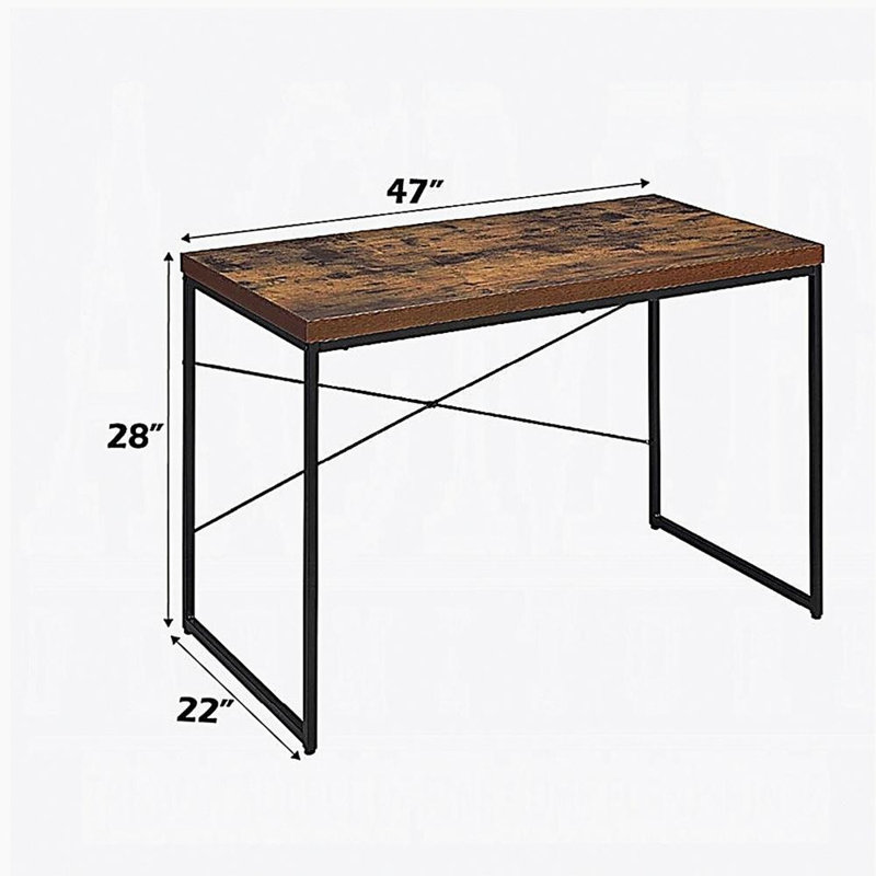 Bureau d'écriture de style industriel 1pc, Chêne