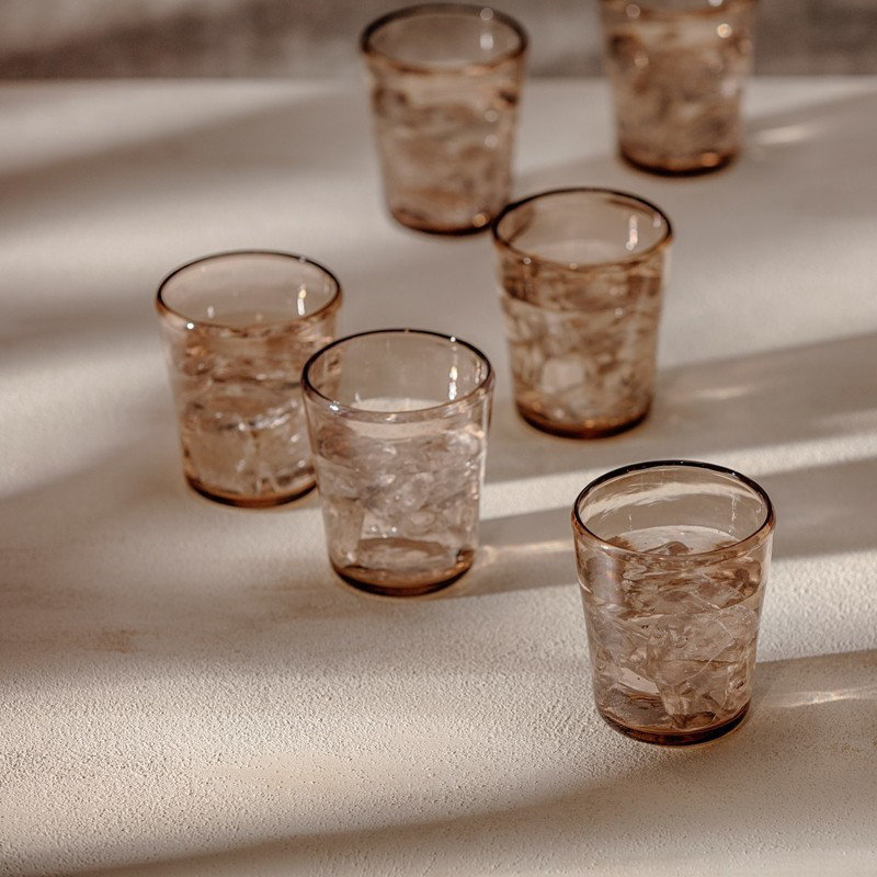 South Bend 12 Piece 14oz. Glassware Set, Brown