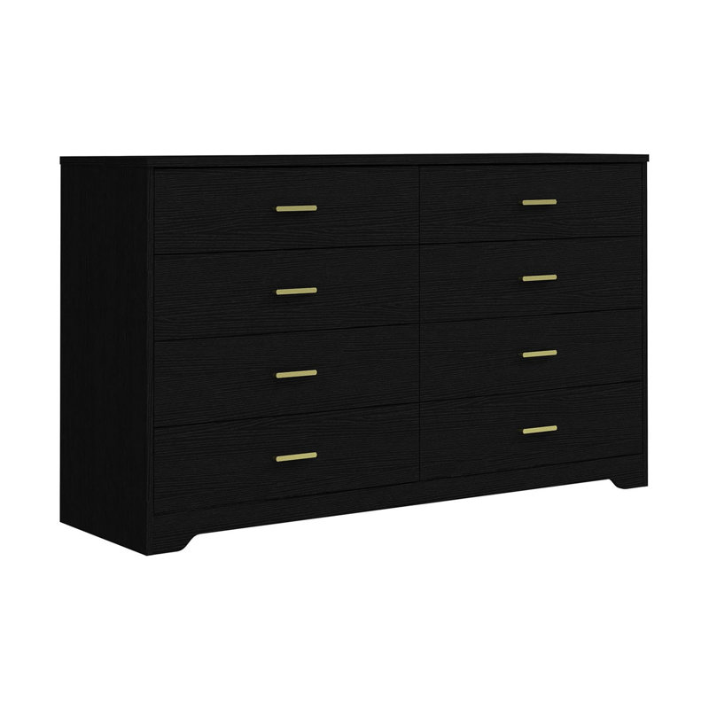 8 - Drawer Chest of Drawers, Black