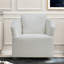 Fauteuil d'appoint moderne avec rotation à 360 °, velours beige pour un pivot intérieur élégant, expérience assise