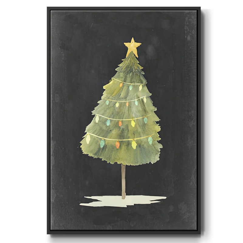 Lueur de Noël I, Noir, H 25 po x l 17 po x P 1,5 po