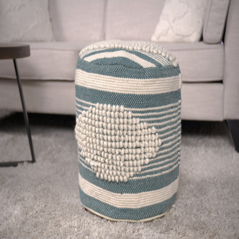 Repose-pieds cylindrique en tissu, repose-pieds
