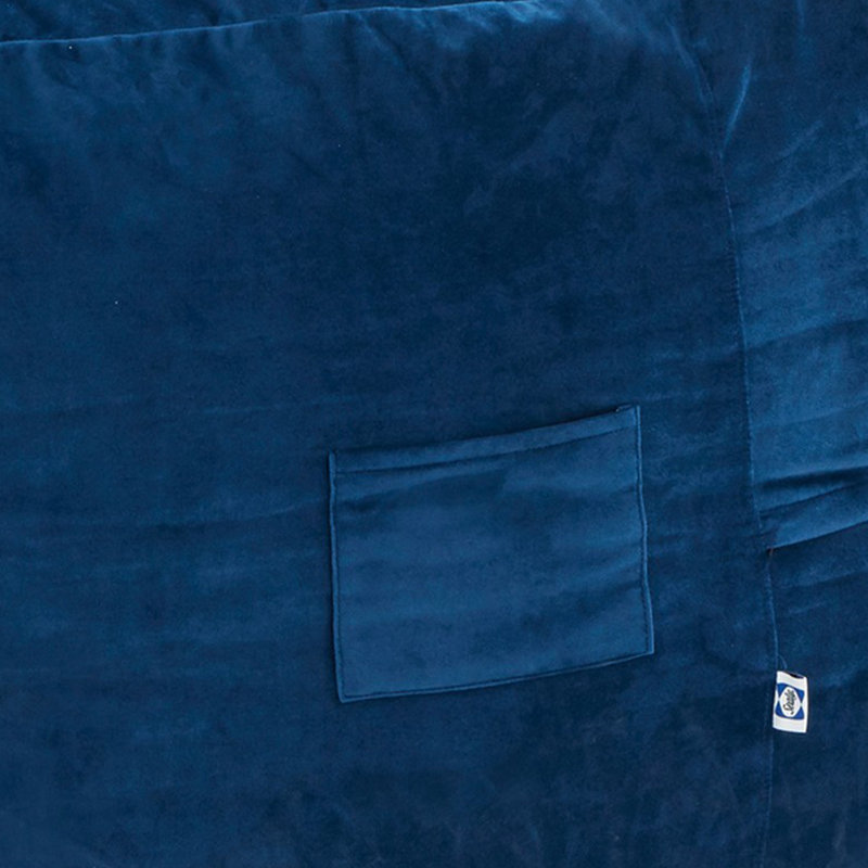 Fauteuil à billes Olio Classic, Velours bleu