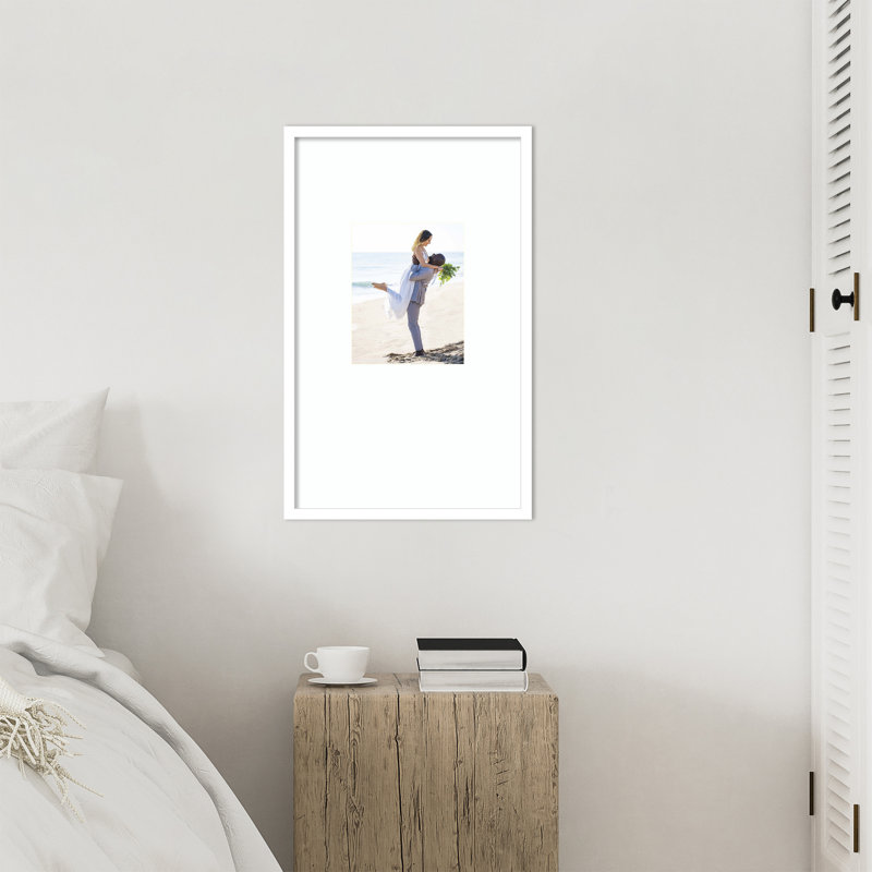 Cadre photo Svelte, 16 x 26 avec passe-partout 8 x 10, Blanc svelte