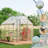 6×6 ft Walk-In Outdoor Greenhouse with Polycarbonate Panels, Reinforced Aluminum Frame, Adjustable Roof Vent-121543918