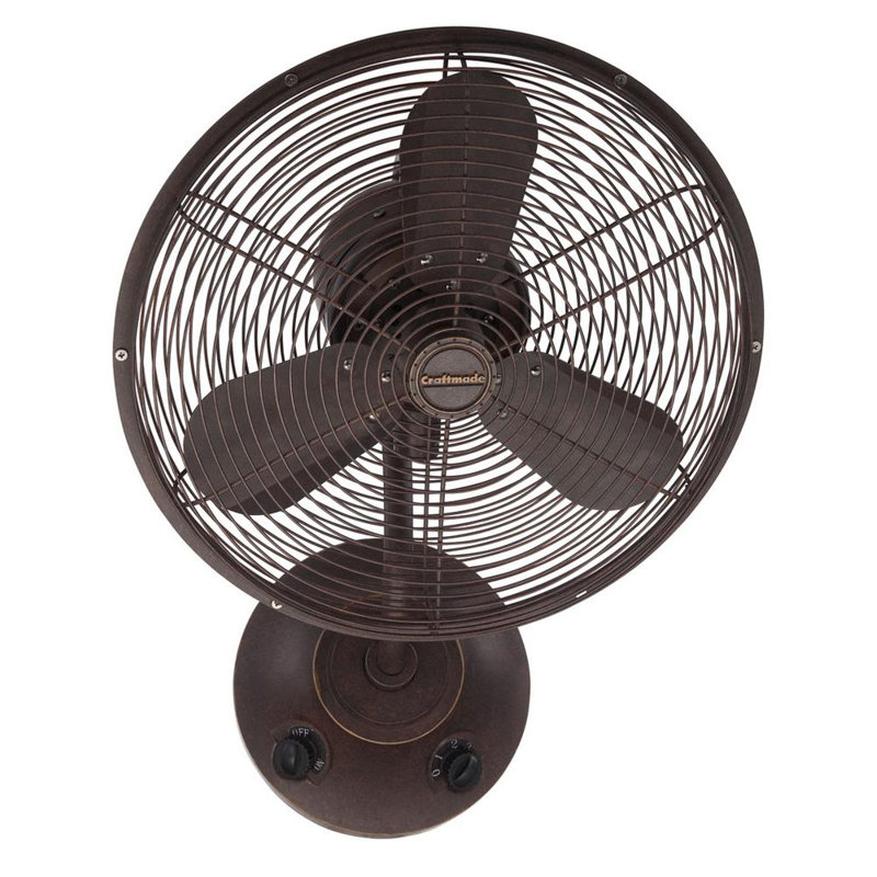 Bellows I Oscillating Wall Mounted Fan, Aged Bronze