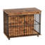 Grand mobilier pour cage de chien avec plateaux et roues-687584569-687584574