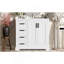 Meuble-lavabo moderne de 36 po avec lavabo en céramique, porte à fermeture en douceur, tablette réglable et 3 tiroirs, rangement spacieux, conception élégante pour les salles de bain de taille moyenne à petite-442707272