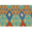 Tapis bleu / beige en laine noué à la main 3 pi 3 po x 4 pi 9 po Cedorah Southwestern