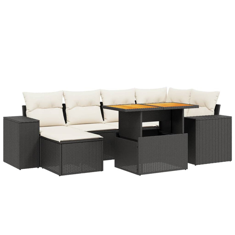 Vidaxl Garden Sofa Set Black
