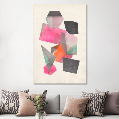Collaged Shapes II by Jennifer Goldberger - Wrapped Canvas Gallery-Wrapped Canvas Giclée