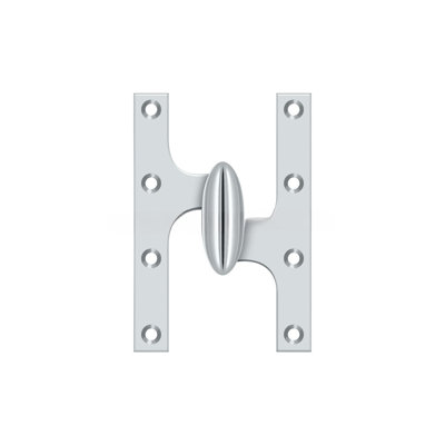 Charnière 6 po x 4 po en chrome poli Deltana OK6040B26-R