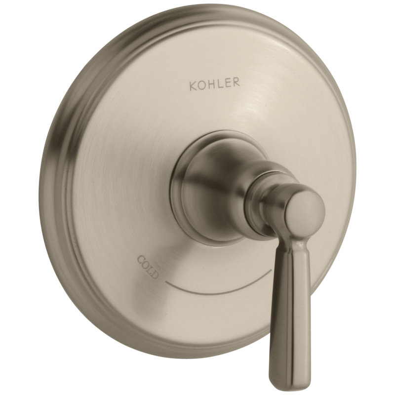 Garniture de valve Bancroft avec poignée levier en métal pour valve thermostatique, nécessite une valve, Bronze brossé