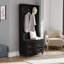 Arbre d'entrée de 31,3 po de large avec banc et rangement pour chaussures Lismore-2129149951