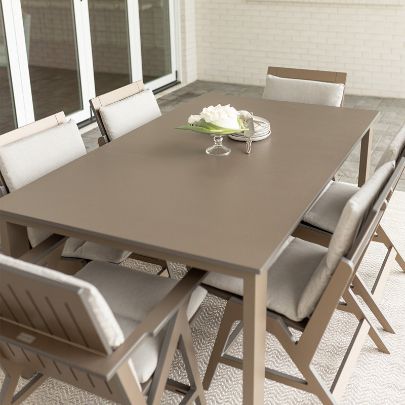 Berkley Outdoor Dining Table, Graphite, Matte Black