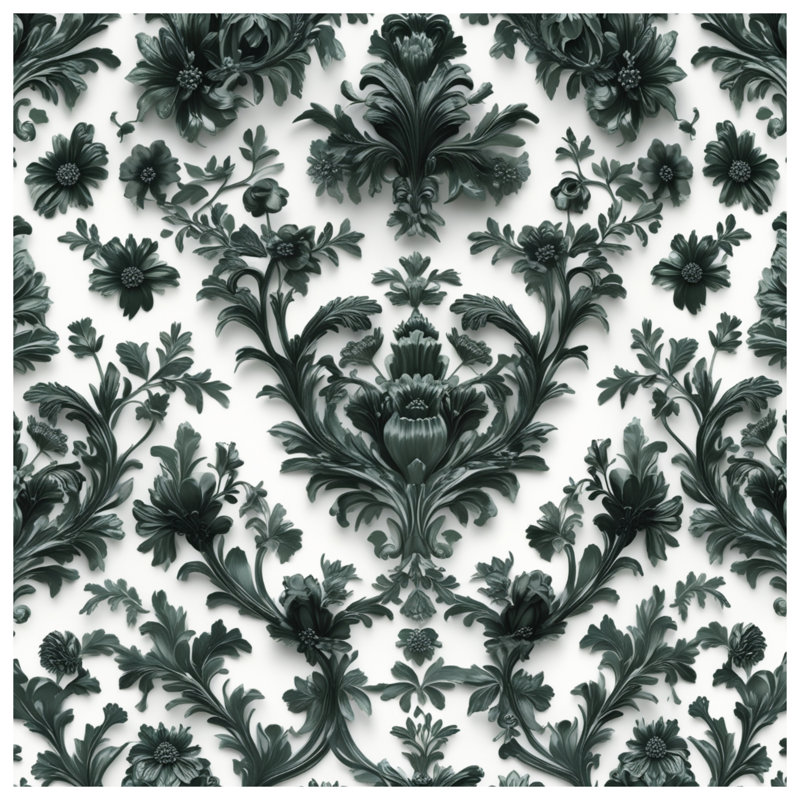 Couvre-lit matelassé à motif floral complexe toutes tailles, Très grand lit