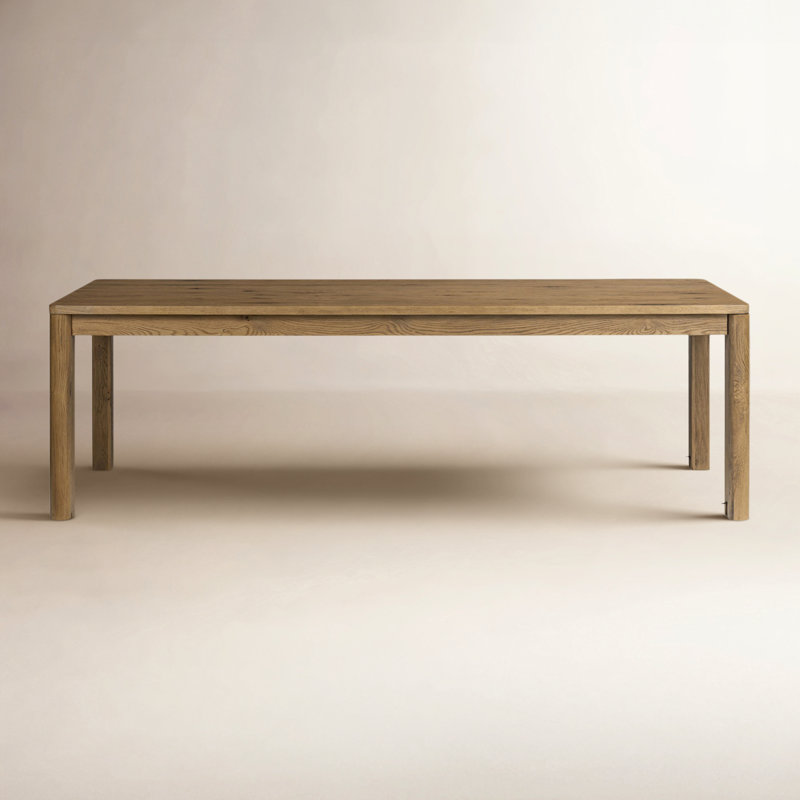 Weymouth Extendable Oak Dining Table, Resawn Worn/Brushed Brass