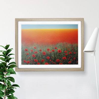 Spellbinding Poppy Field Flowers - Framed Print