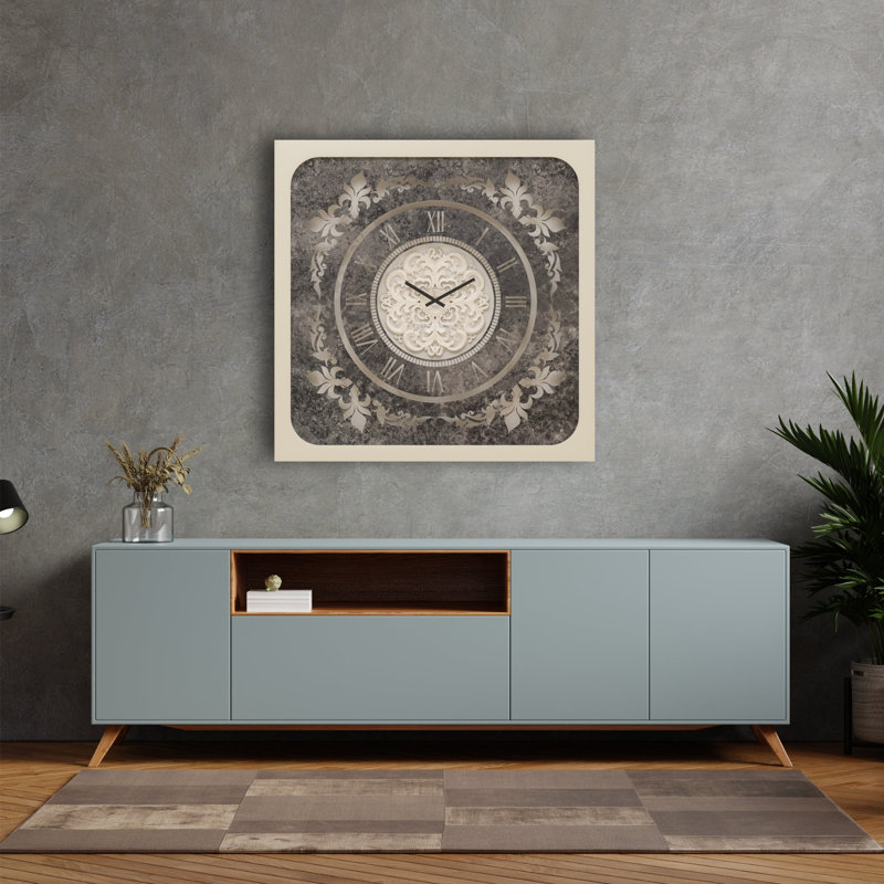 Alizaya Wood Wall Clock, 60cm H x 60cm W