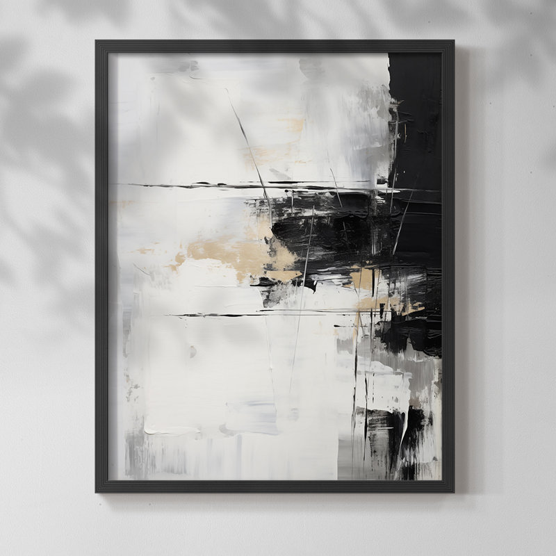 Série ABSTRACT Dxxi - reproduction encadrée de qualité supérieure - prête à être accrochée - aucun clou requis