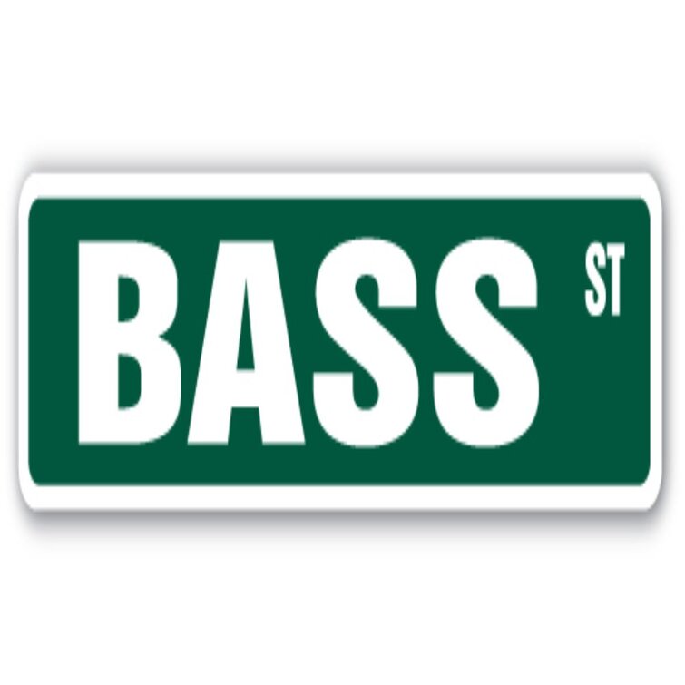 SignMission BASS Street Sign Fish Fishing Boat Hook Funny Indoor Outdoor 18  Inch Wide - Wayfair Canada