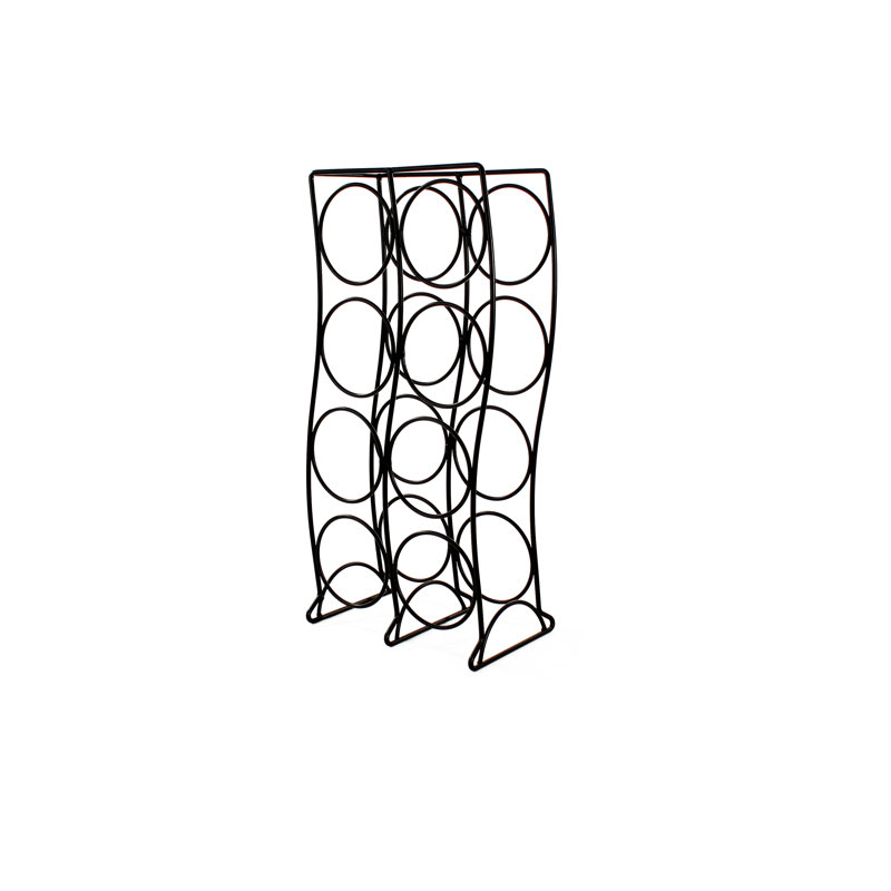 Curve Wine Racks Tabletop Wine Bottle Rack, Black