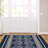 Kivett Caliente Navy and Ivory Indoor Outdoor Machine Washable Area Rug-1706871827