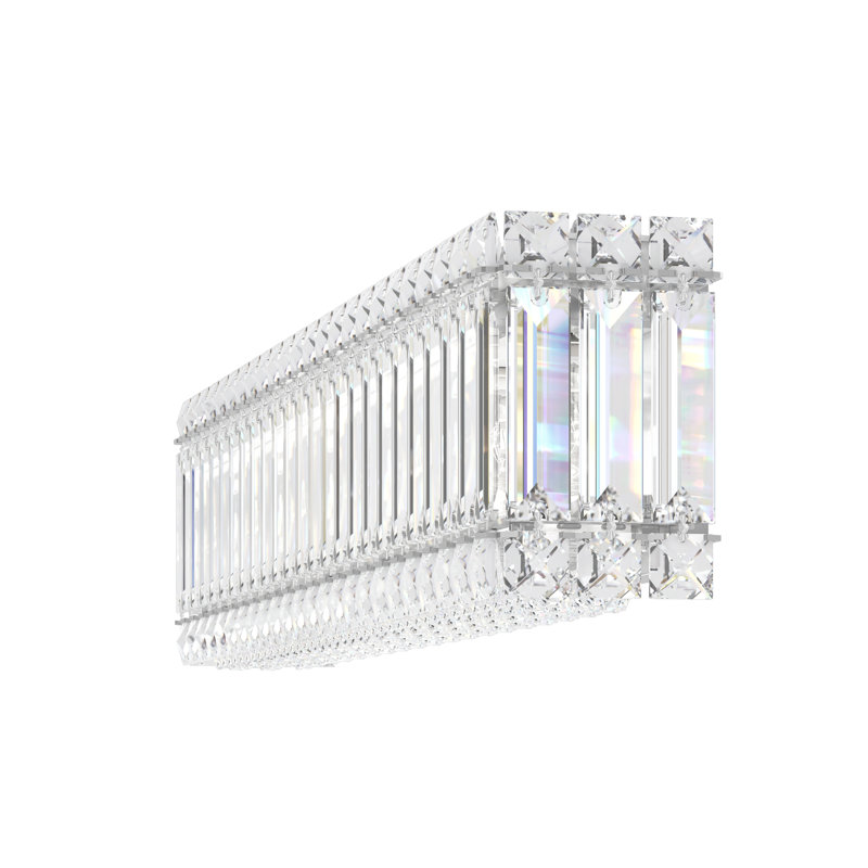 Quantum Flush Mounted Sconce, 24", Swarovski Spectra